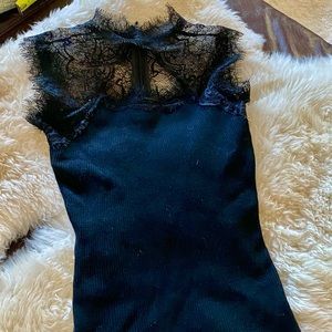Black Lace knit top